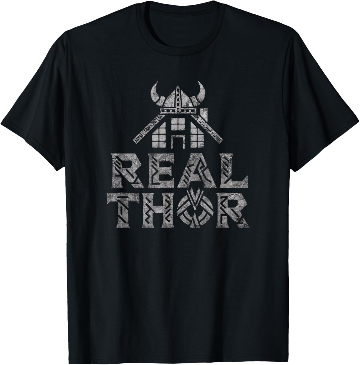 Realtor Viking Real Thor - Real Estate And Nose Mythology T-Shirt - T-Shirt | Black