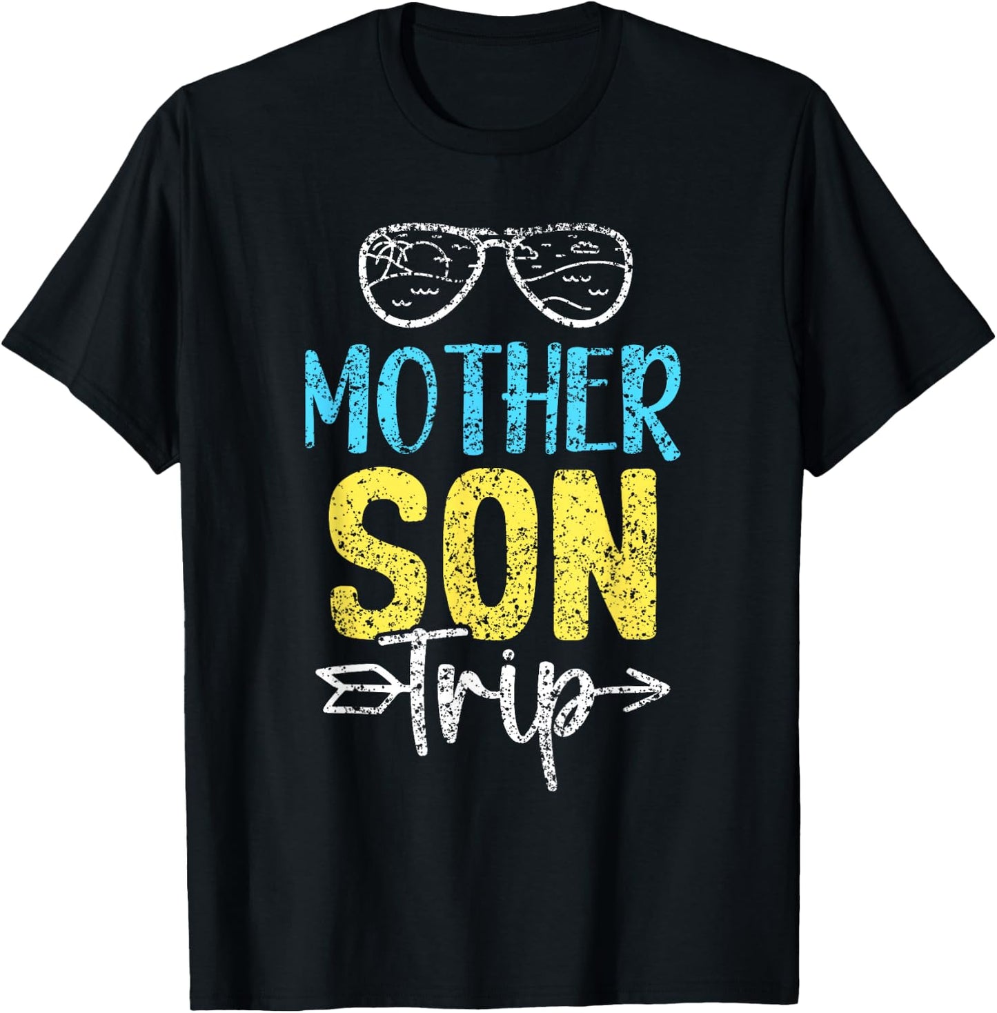 Mother Son Travel Mother's Day Mum Matching Mother Son Mum T-Shirt - T-Shirt | Black