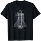 Space Shuttle Blueprint T-Shirt - T-Shirt | Black