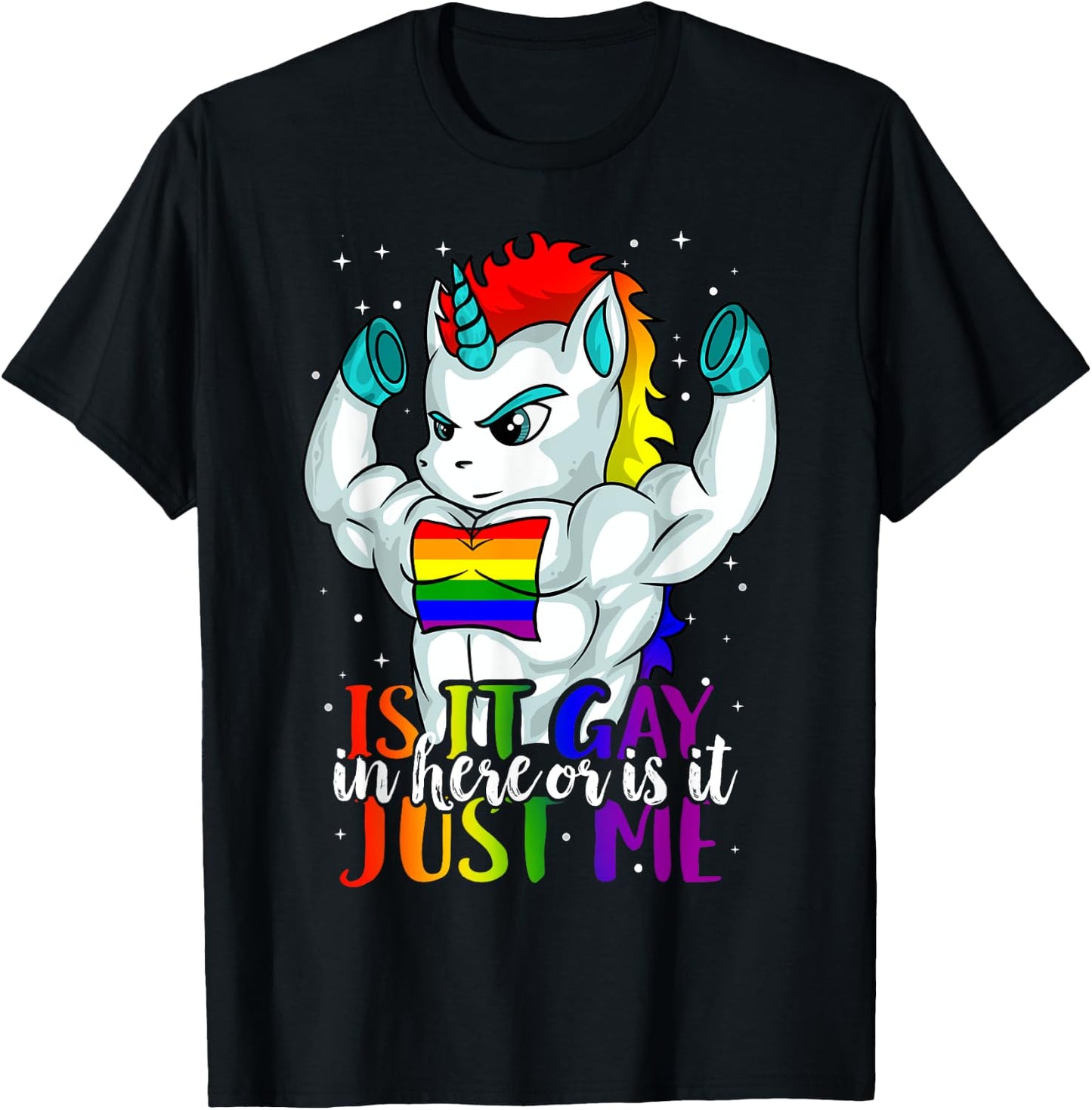 Gay as Fuck Pride Week Unicorn Lesbian Gay T-Shirt - T-Shirt | Black