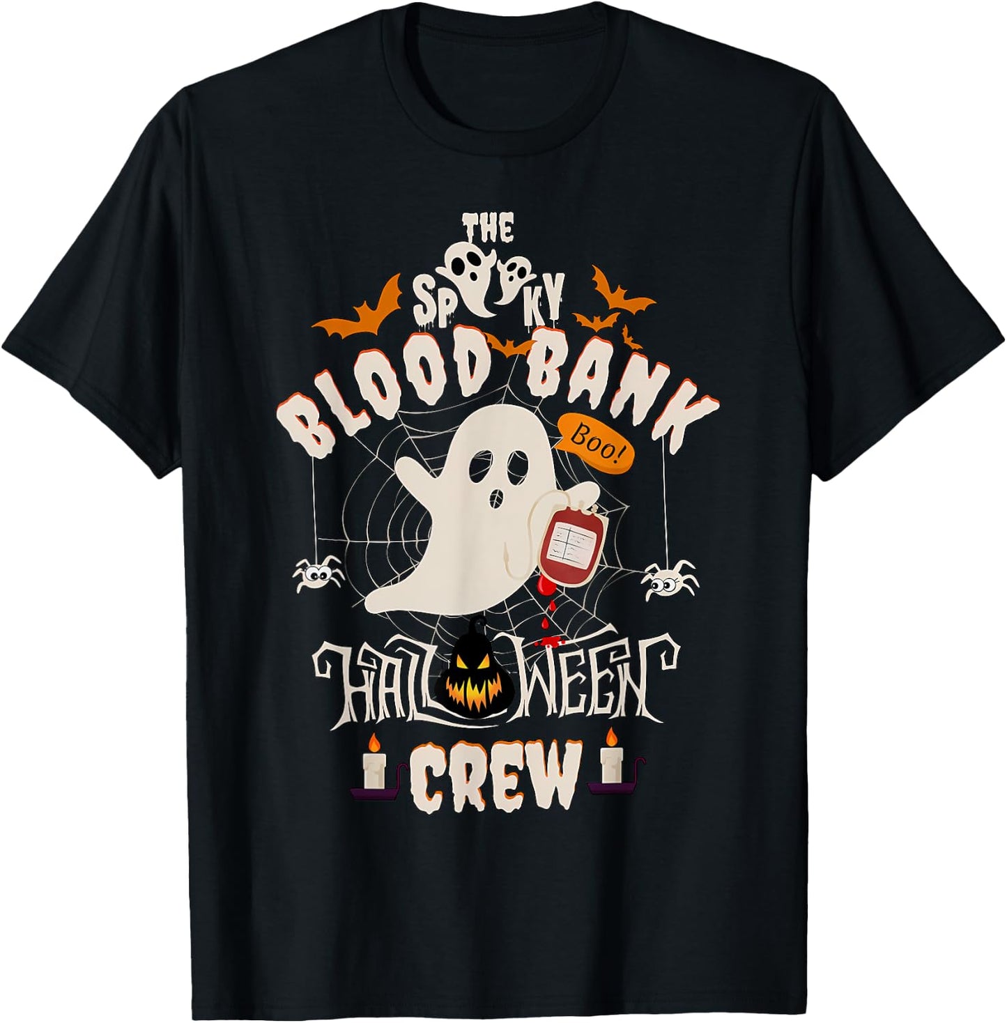 Spooky Blood Bank Halloween Medical Lab Science Laboratory T-Shirt - T-Shirt | Black
