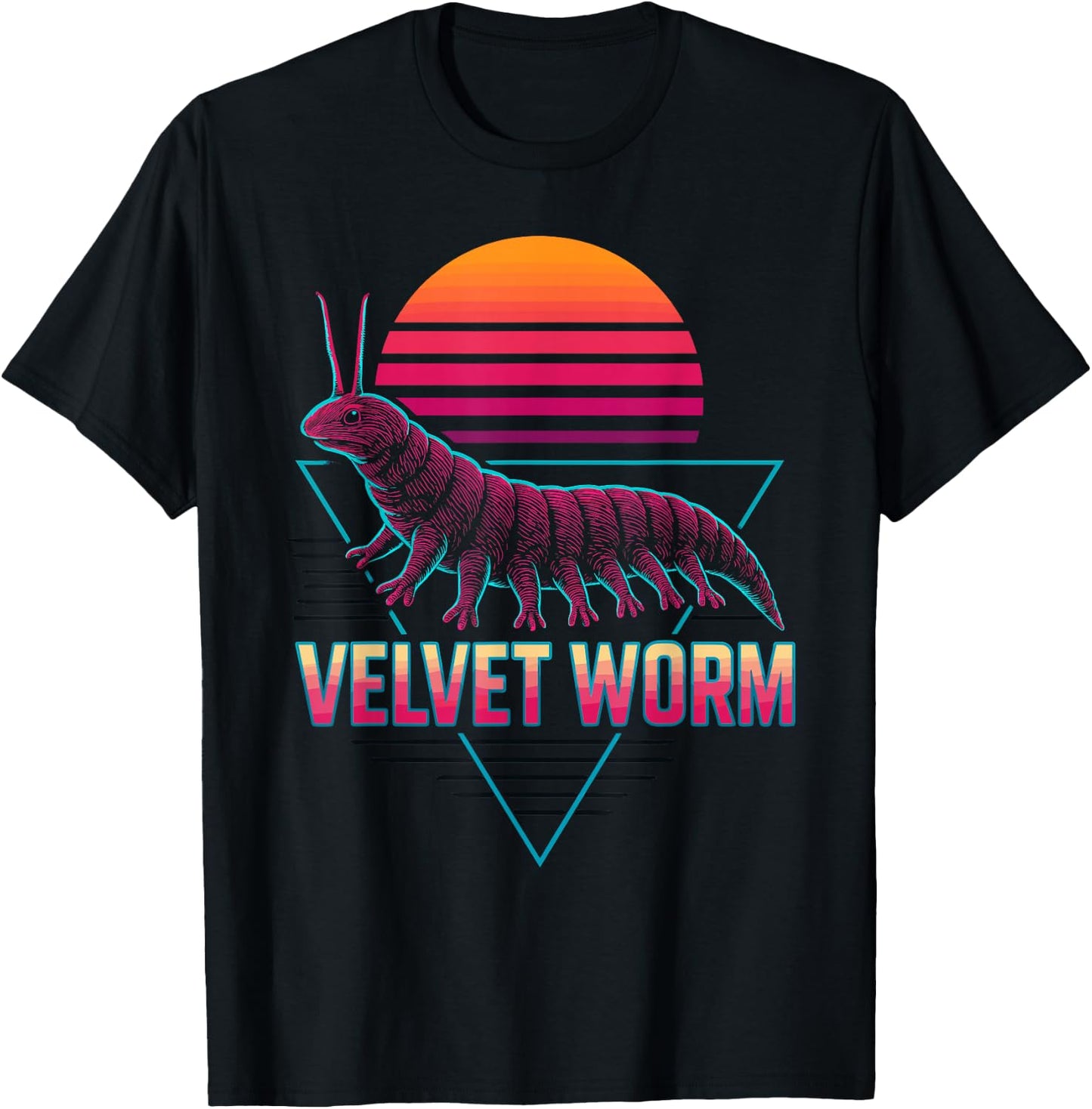 Velvet Worm Retro T-Shirt - T-Shirt | Black