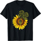 Musician Sunflower Heart Music Note Music Lovers Musical T-Shirt - T-Shirt | Black