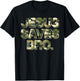 Vintage Camo Jesus Saves Bro T Shirt Christian Religion T-Shirt - T-Shirt | Black