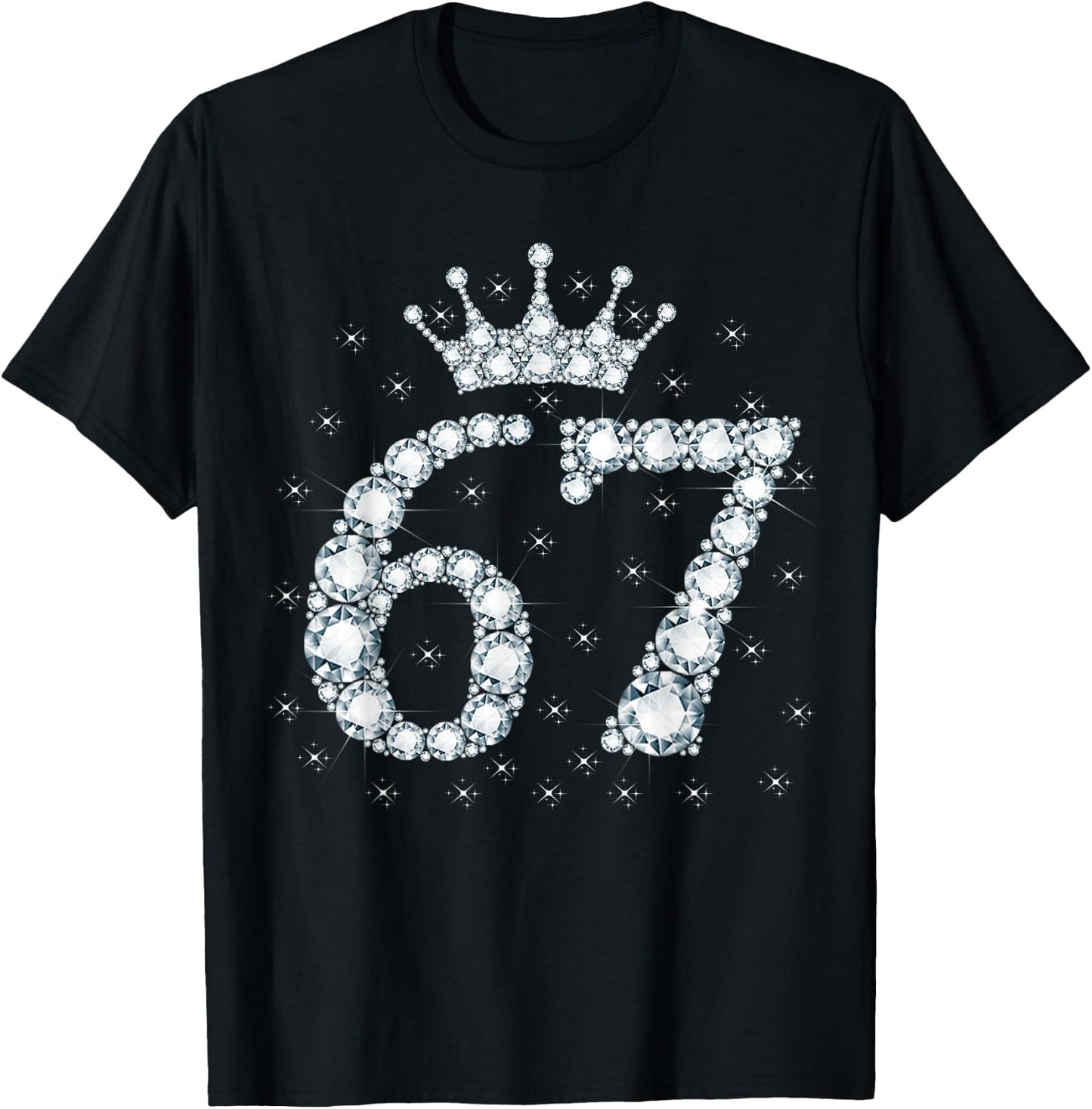 67 Crown 67 Years Old Happy 67th Birthday Girl Women T-Shirt - T-Shirt | Black
