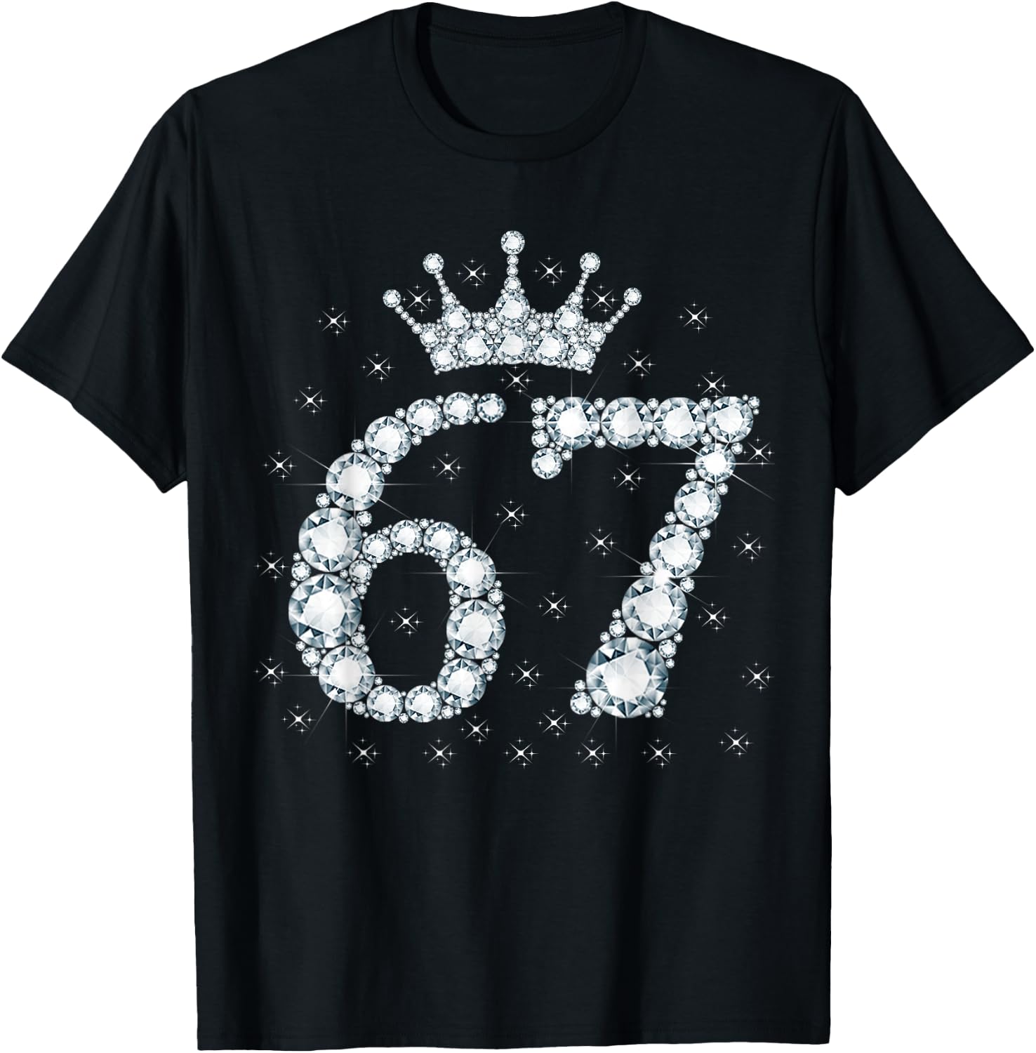 67 Crown 67 Years Old Happy 67th Birthday Girl Women T-Shirt - T-Shirt | Black
