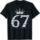 67 Crown 67 Years Old Happy 67th Birthday Girl Women T-Shirt - T-Shirt | Black