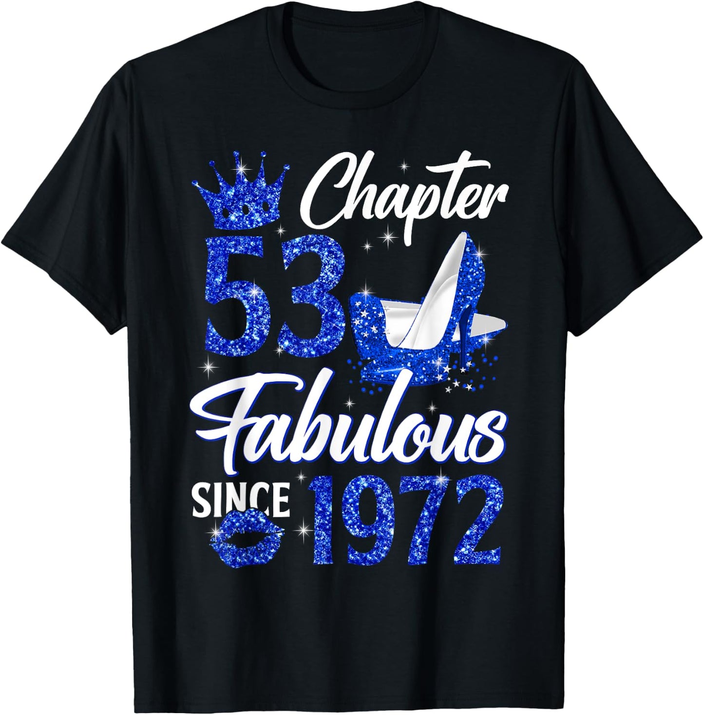 Chapter 53 Fabulous Since 1972 53rd Leopard Birthday Queen T-Shirt - T-Shirt | Black