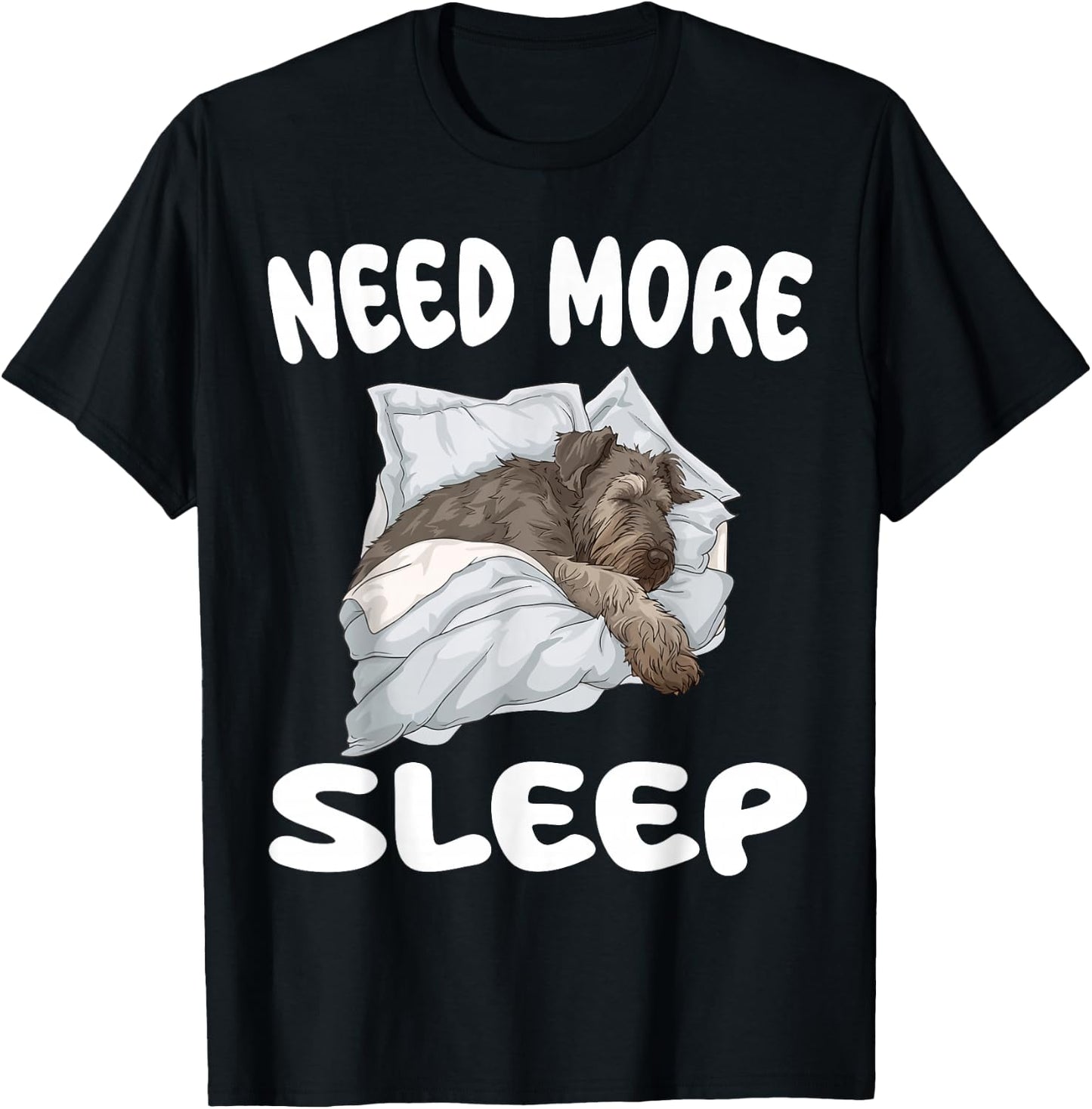 Cute Irish Wolfhound Need More Sleep Pajamas Nightgown T-Shirt - T-Shirt | Black