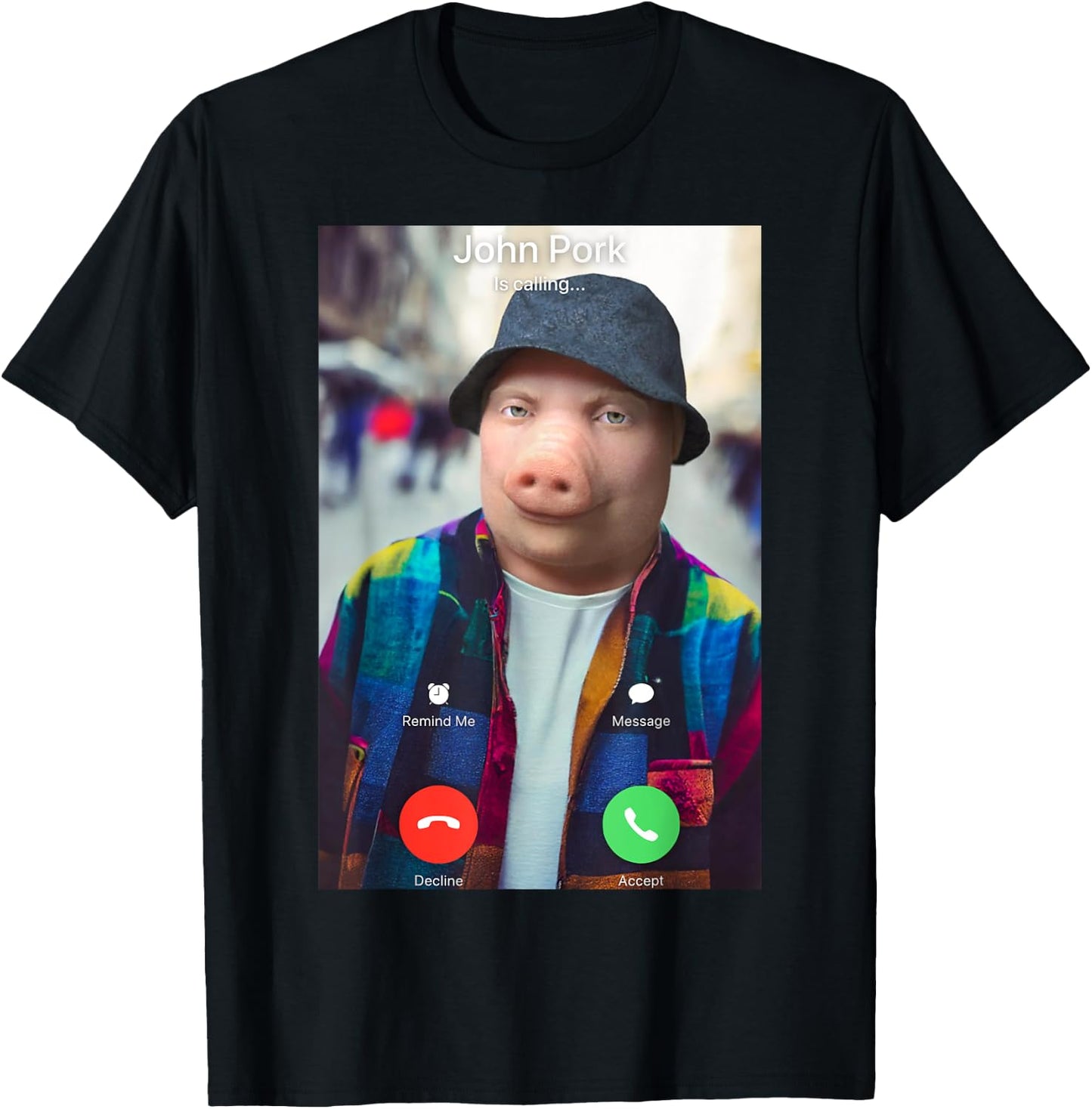 John Pork Is Calling T-Shirt - T-Shirt | Black