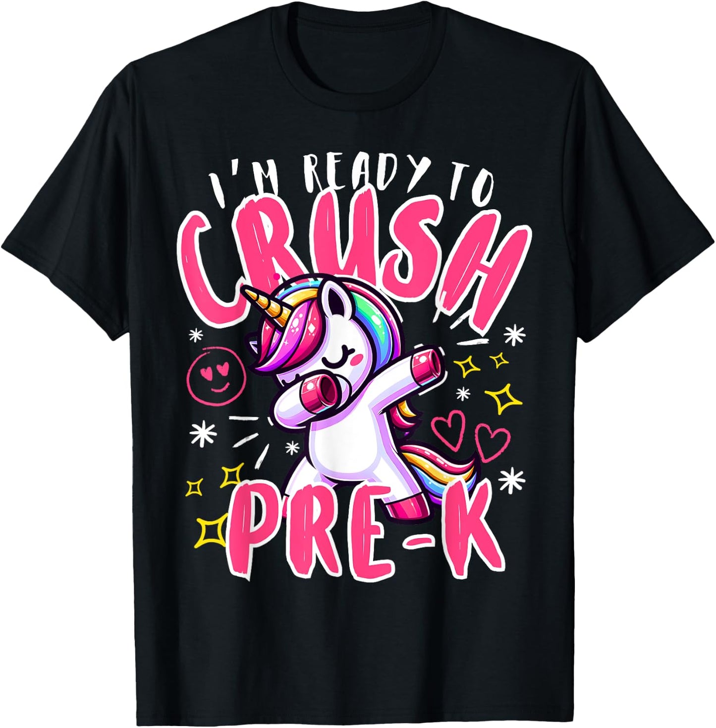 I'm Ready To Crush Pre-K Unicorn First Day of Preschool Kids T-Shirt - T-Shirt | Black
