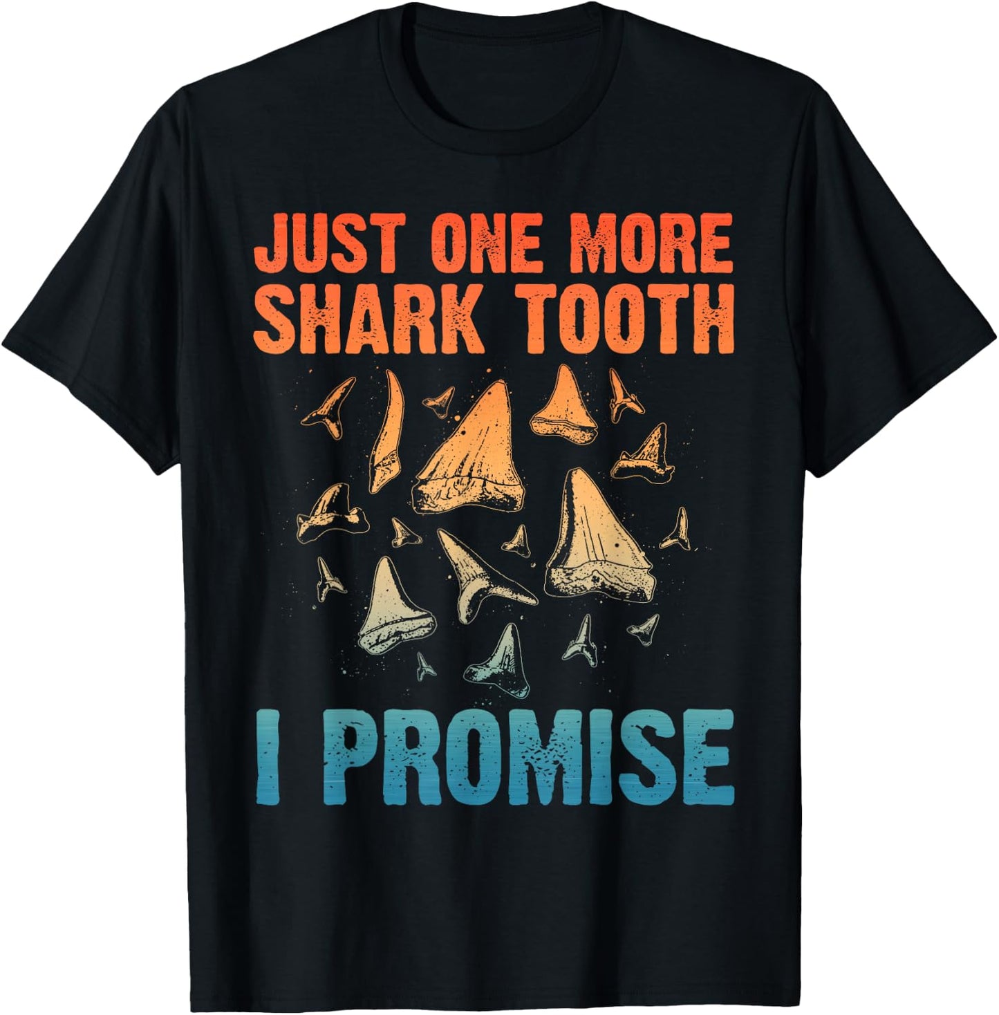Funny Shark Teeth Art Women Shark Teeth Lover T-Shirt - T-Shirt | Black