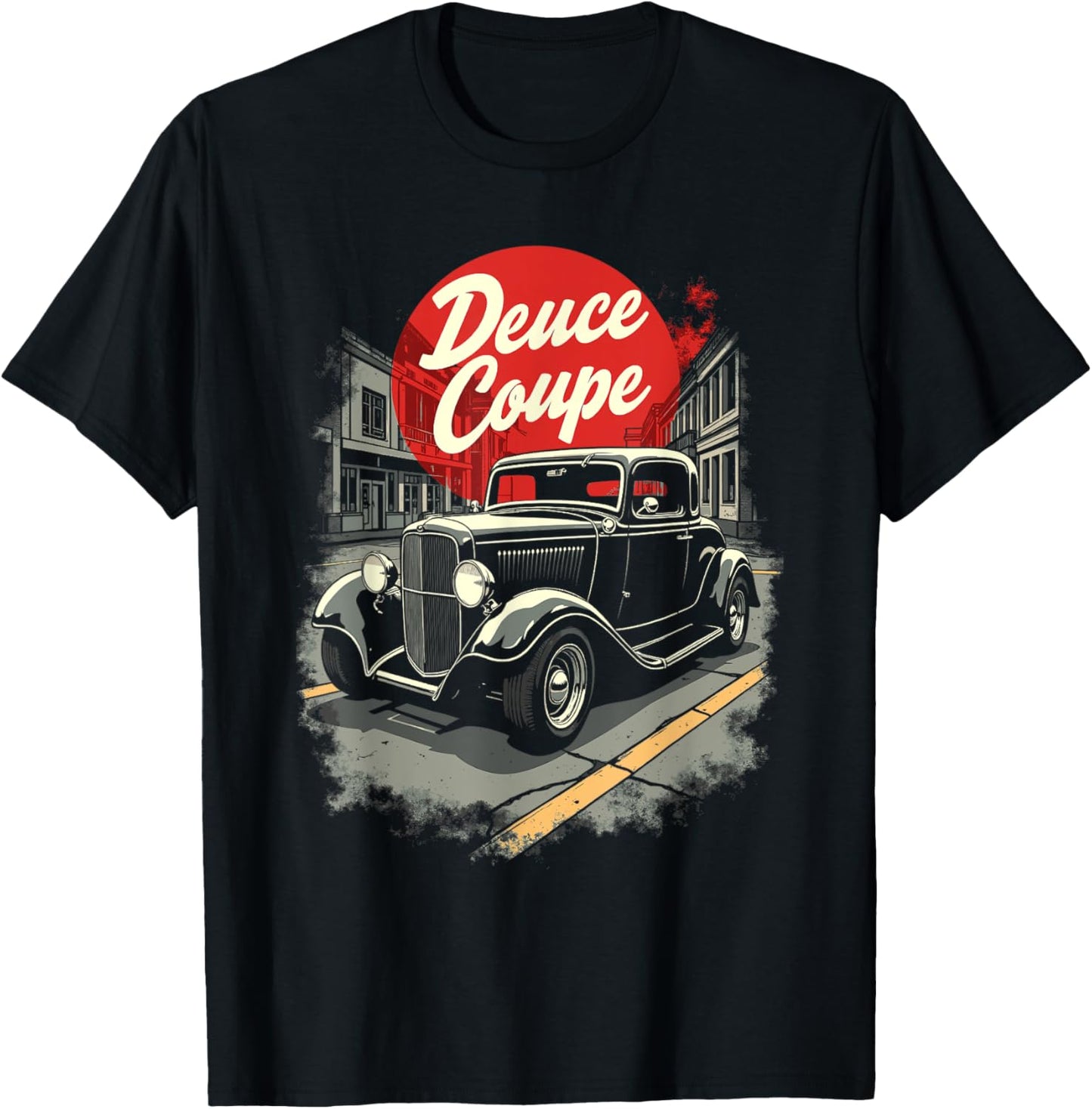 1932 American Classic 3 Window Deuce Coupe Hot Rod Deuce T-Shirt - T-Shirt | Black