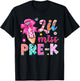 Pencil Bow Lil Miss Pre-K Pre-K Funny Back To School T-Shirt - T-Shirt | Black