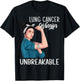 Lung Cancer Awareness Warrior Unbreakable Support T-Shirt - T-Shirt | Black
