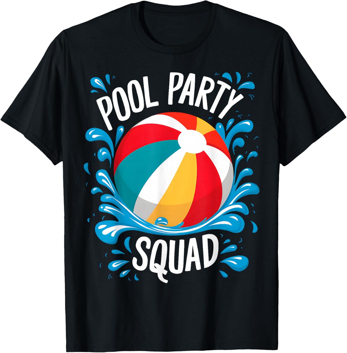 Pool Party Squad T-Shirt - T-Shirt | Black