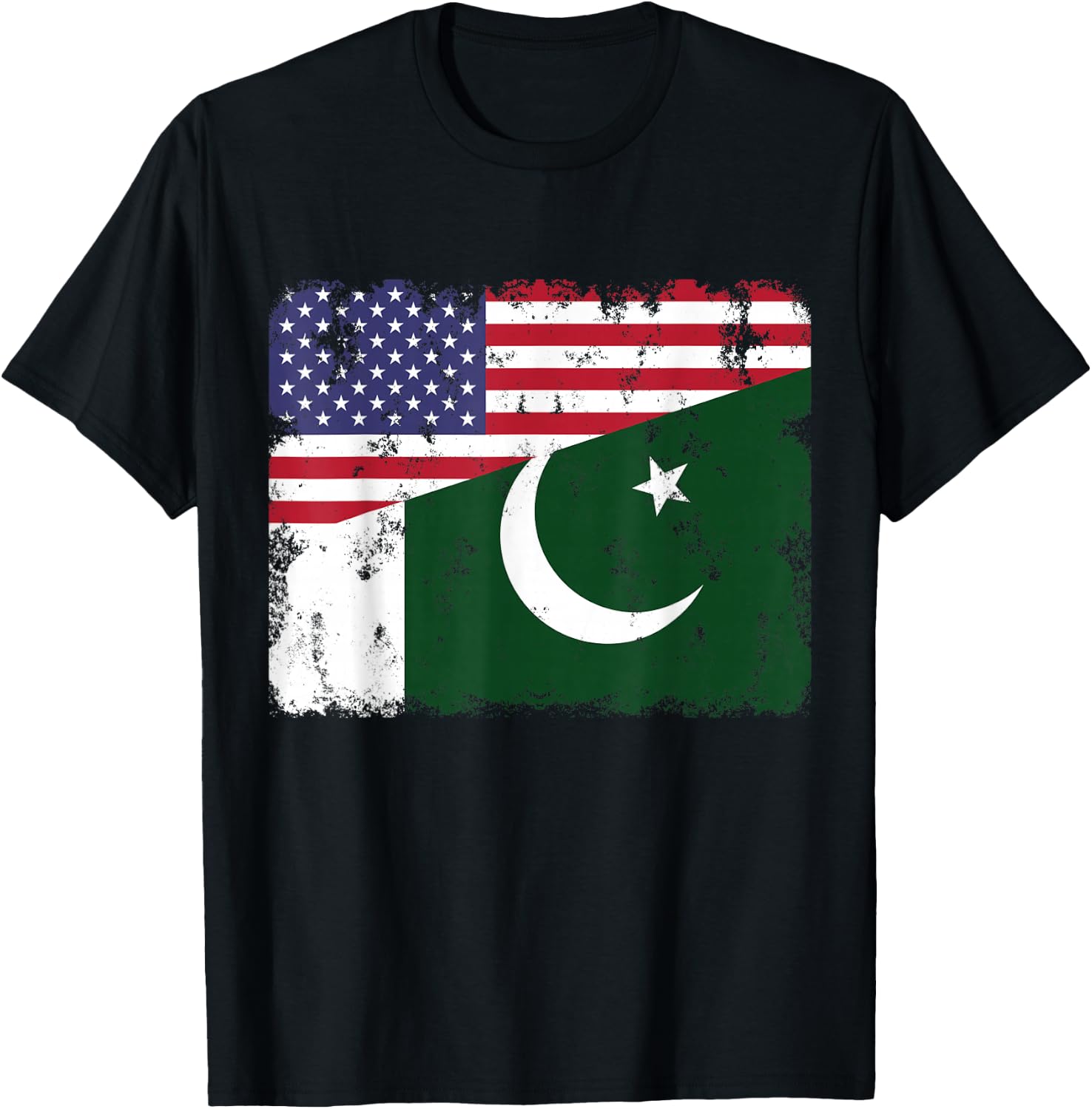 Pakistan Pride Pakistani American Flag Roots Heritage T-Shirt - T-Shirt | Black