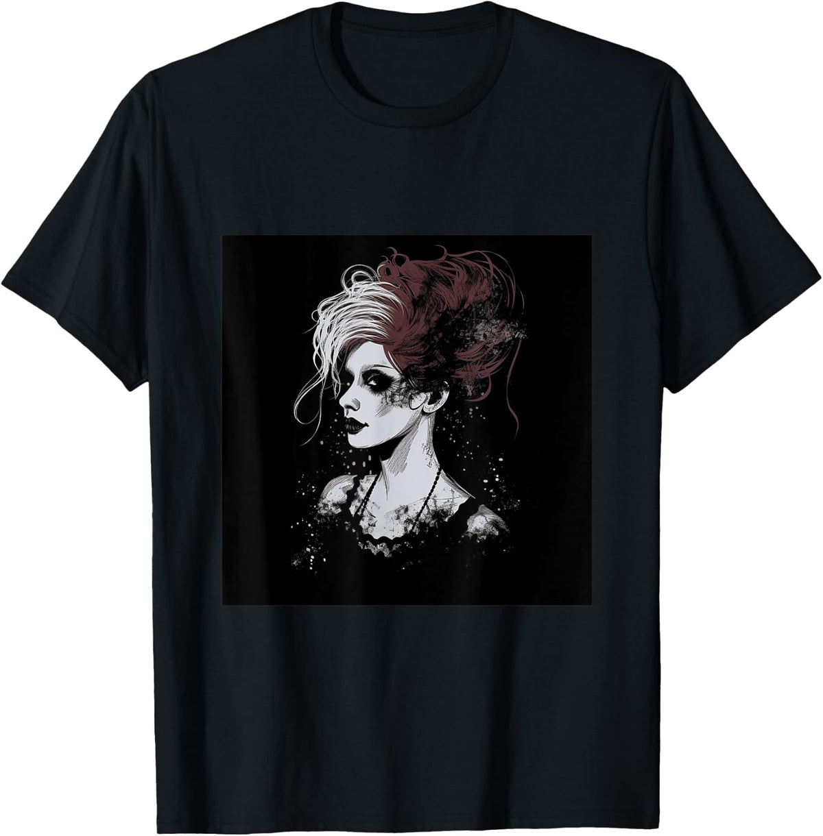 Gothic Woman Emilie Autumn Goth Girl T-Shirt - T-Shirt | Black
