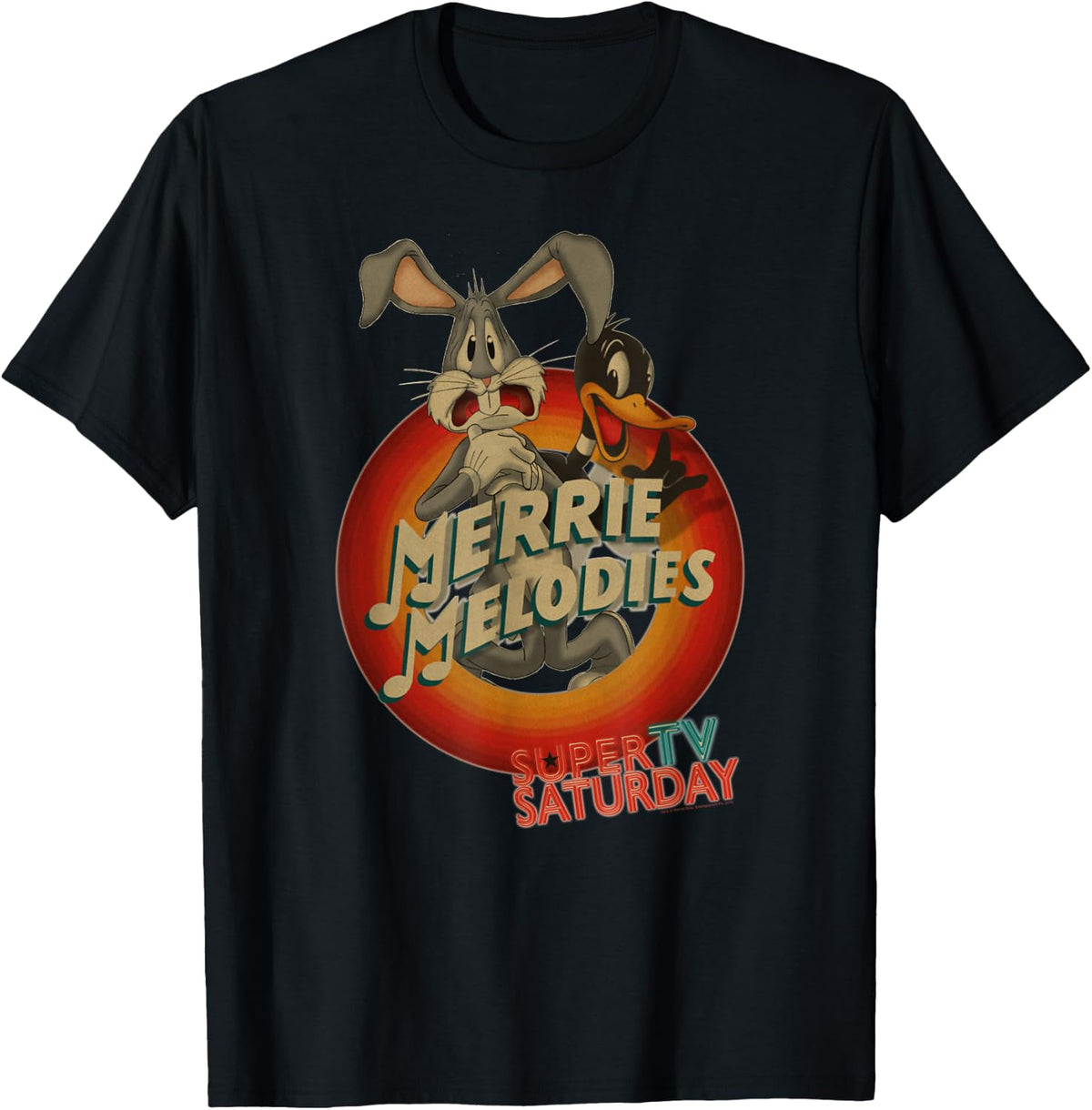 Looney Tunes Merry Melodies Bugs and Daffy T-Shirt - T-Shirt | Black