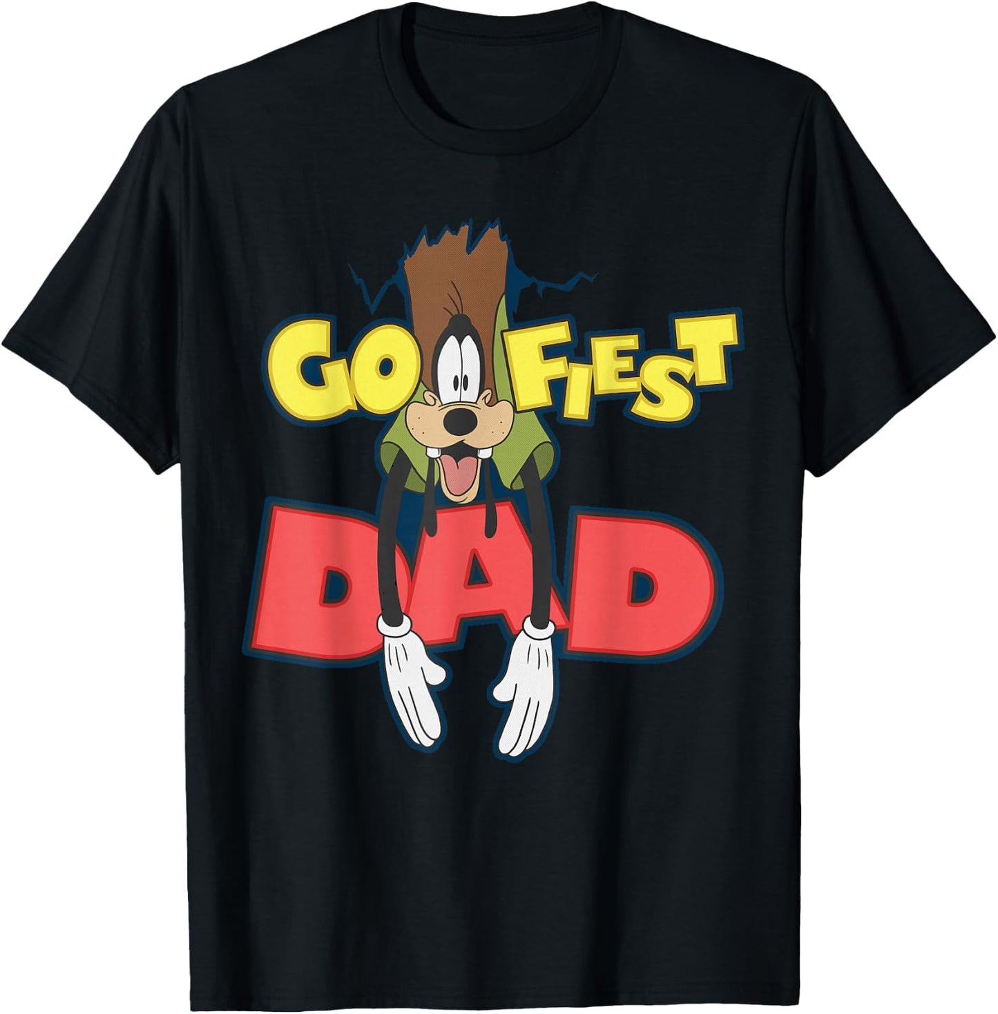 Disney A Goofy Movie Goofy Goofiest Dad Logo Father's Day T-Shirt - T-Shirt | Black