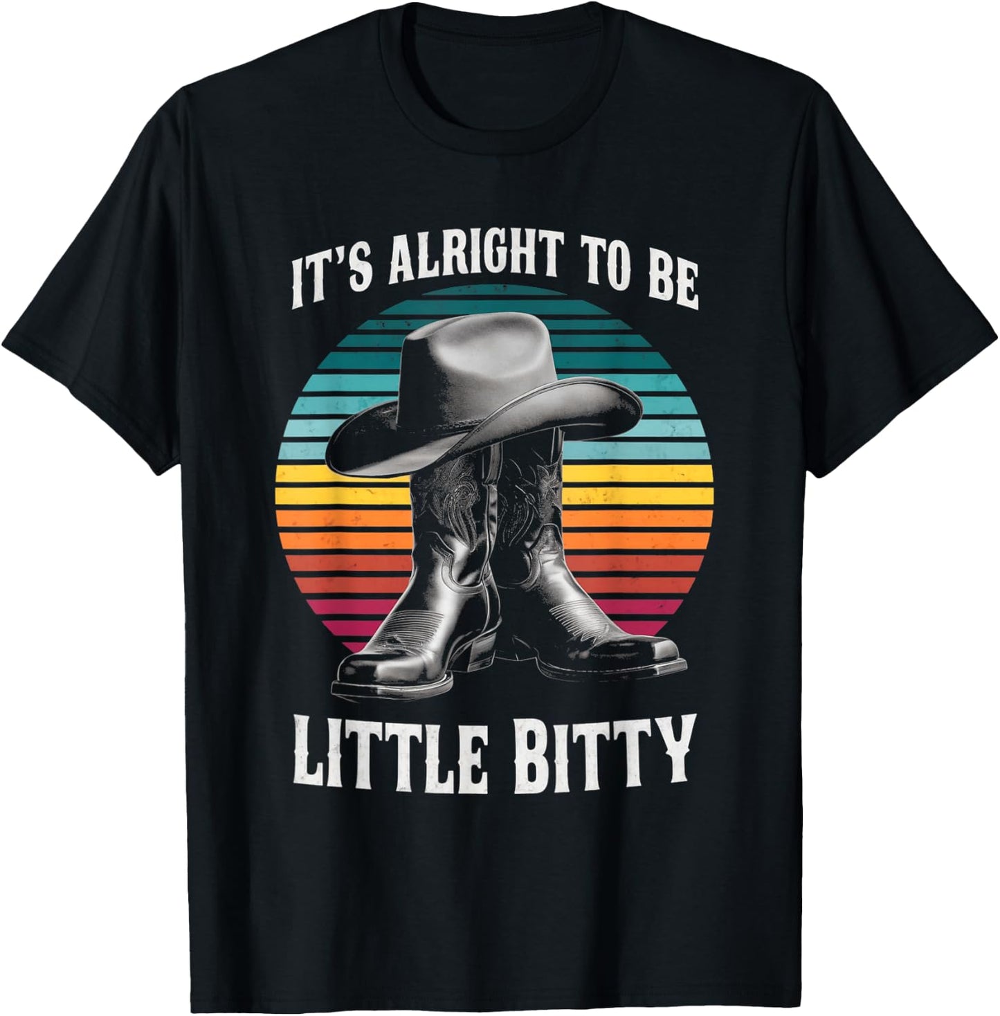 It's Alright To Be Little Bitty Retro Country Music Toddler T-Shirt - T-Shirt | Black