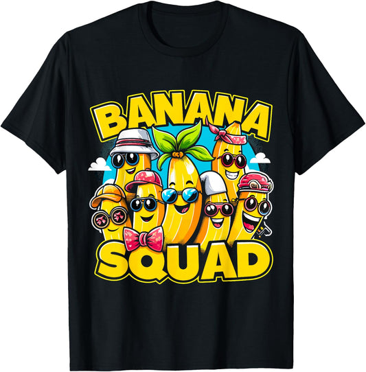 Banana Squad Vacation Beach Summer T-Shirt - T-Shirt | Black