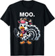 Thanksgiving Funny Turkey Moo in Cow Costume Toddler Kids T-Shirt - T-Shirt | Black