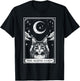 Tarot Card Vintage Crescent Moon MaineCoon Cat Mom Cat Lover Women Kids T-Shirt - T-Shirt | Black