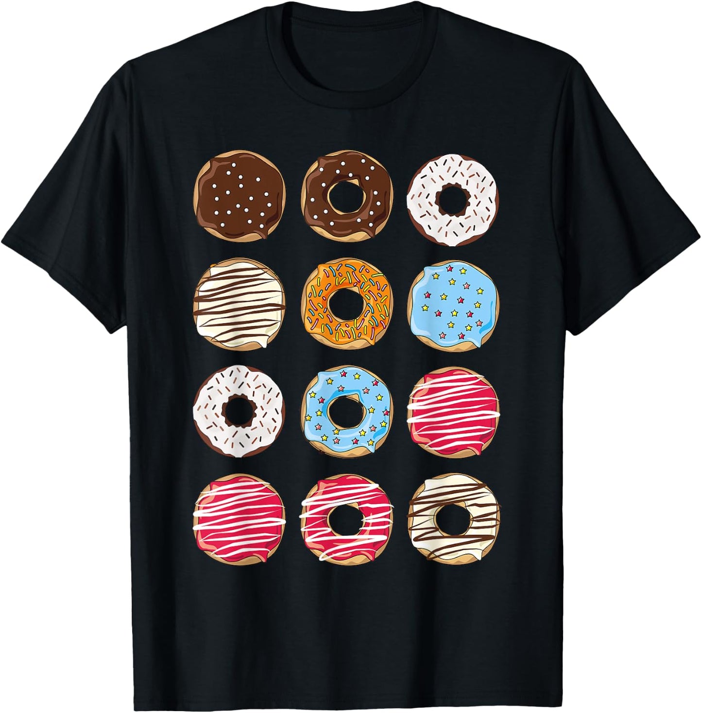 Dozen Donuts Doughnut Box Donut Halloween Costume Dress-up T-Shirt - T-Shirt | Black
