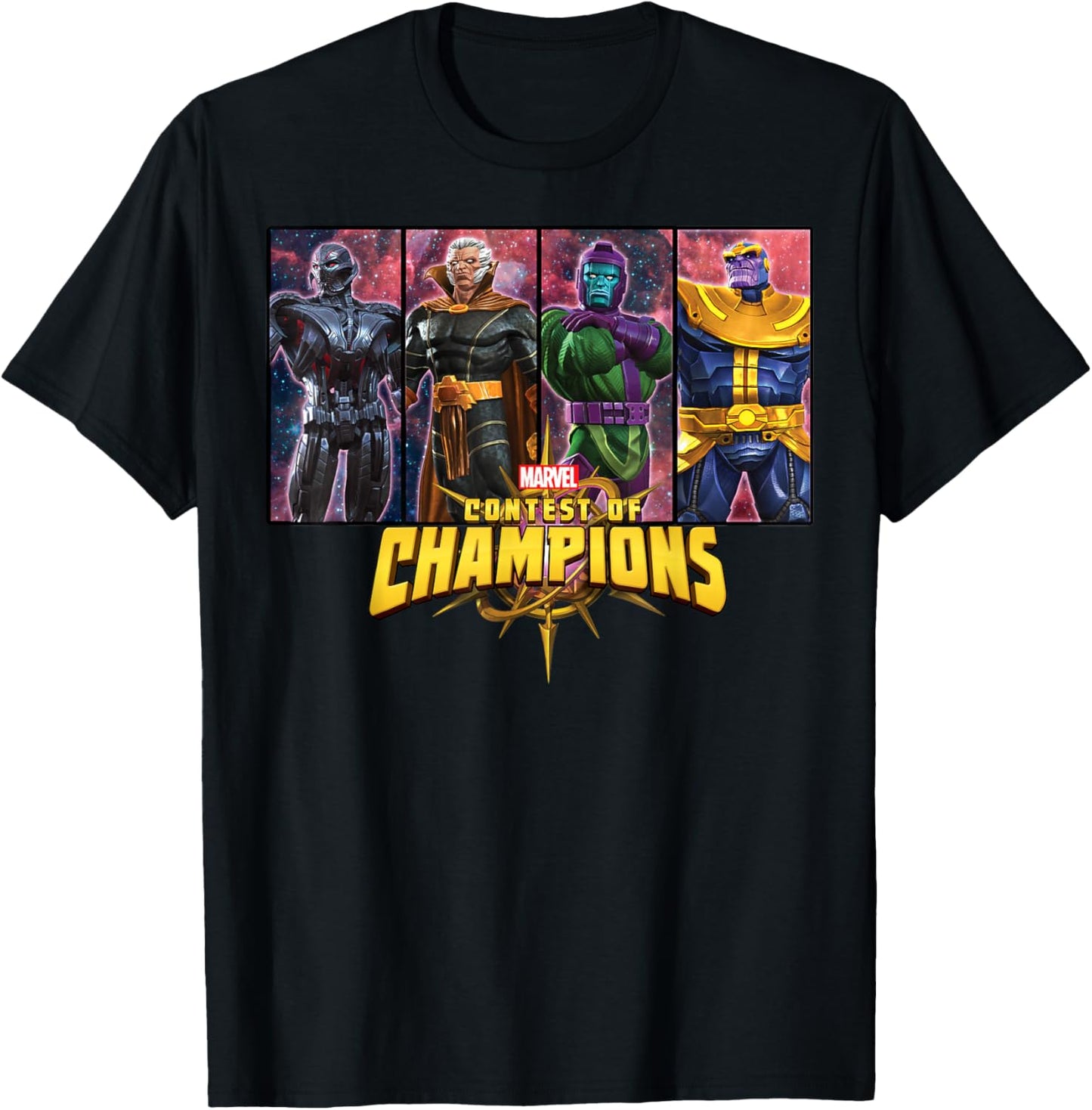 Marvel Contest of Champions Villain Panels Graphic T-Shirt - T-Shirt | Black