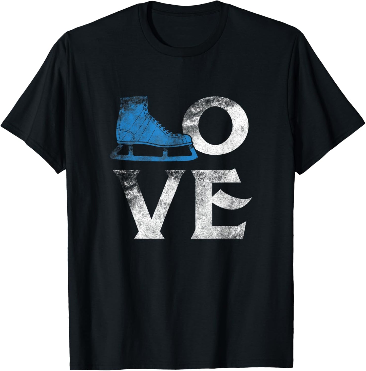 Love Figure Ice Skating Sport T Shirt Skate Lover Rink T-Shirt - T-Shirt | Black