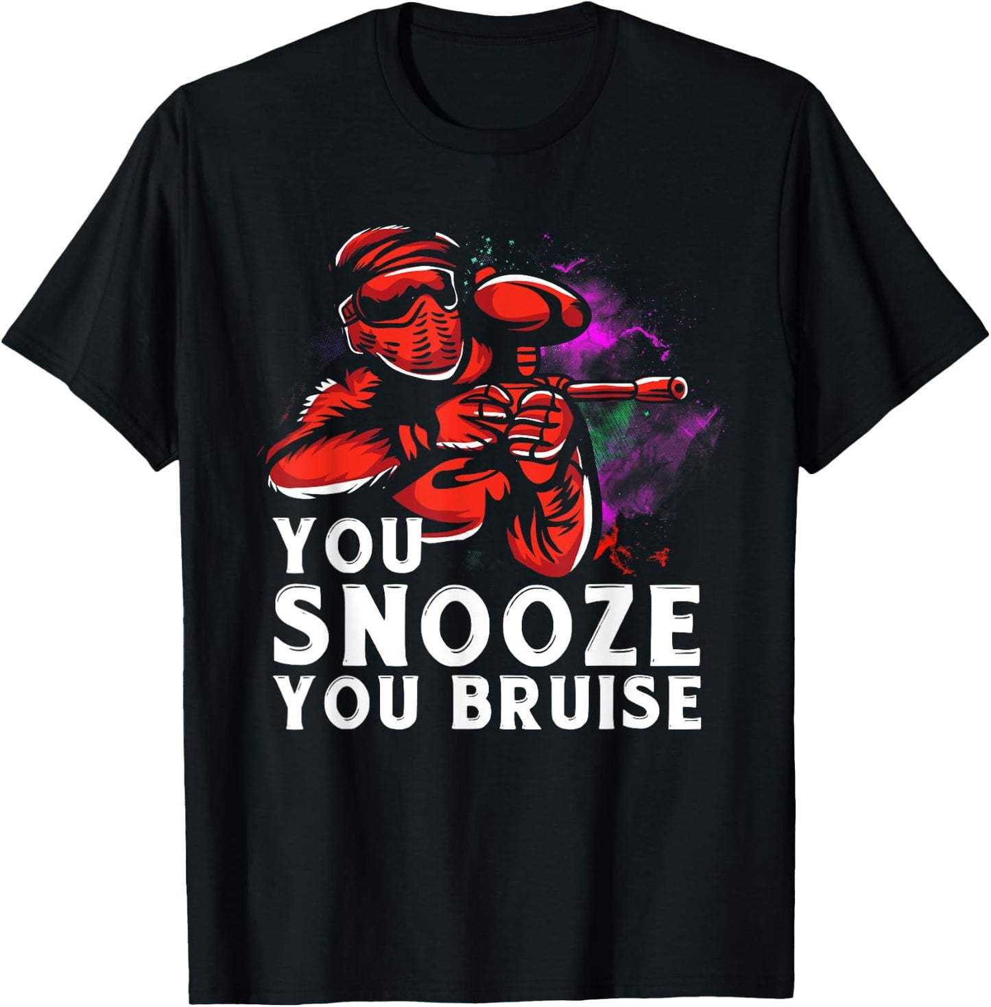 Funny Paintball Design Boys Kids Paintball Player T-Shirt - T-Shirt | Black