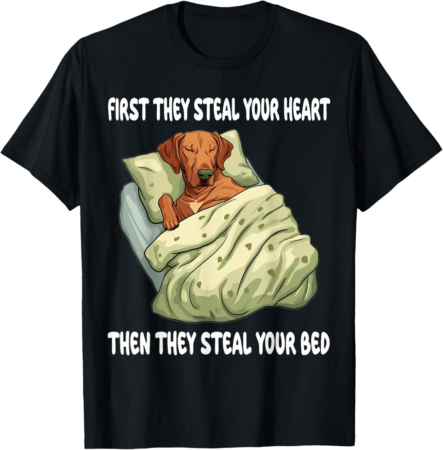 Rhodesian Ridgeback Sleeping Pajamas Nightgown T-Shirt - T-Shirt | Black