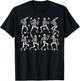 Funny Halloween Baseball Skeletons Play Baseball Boys Kids T-Shirt - T-Shirt | Black