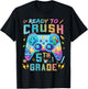 Ready To Crush 5th Grade Level Unlocked Game On 5th Grade T-Shirt - T-Shirt | Black