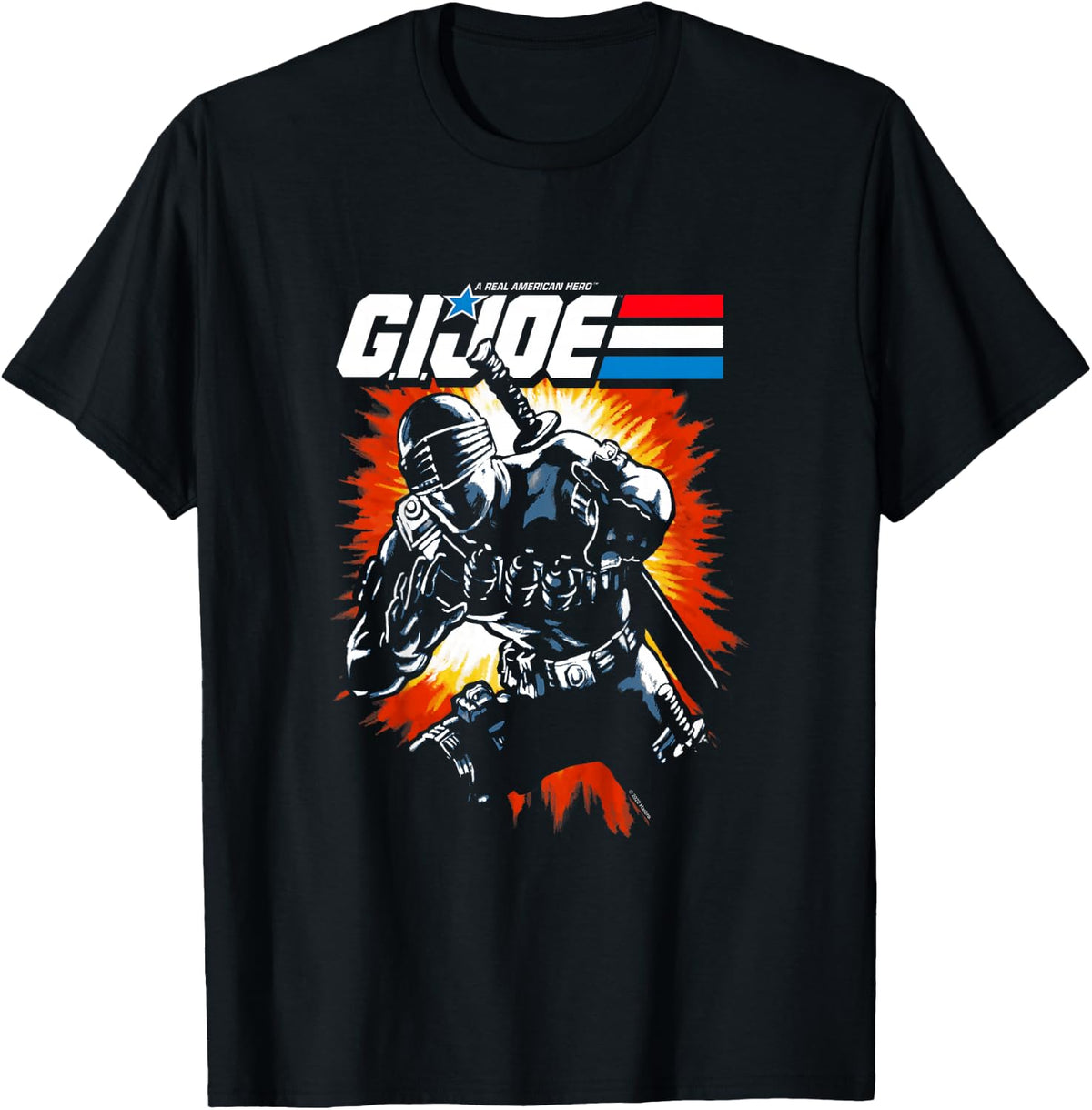 Kids G.I. Joe A Real American Hero Snake Eyes Action Poster T-Shirt - T-Shirt | Black