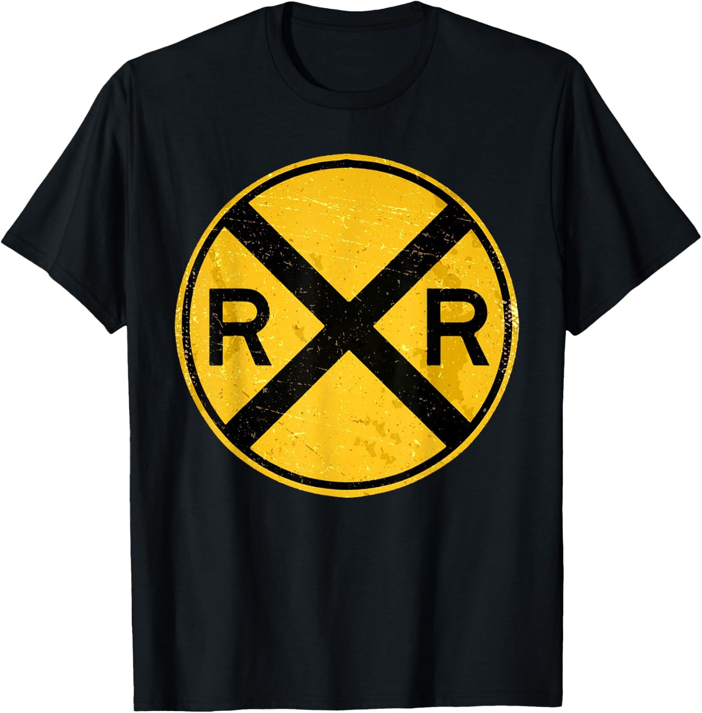 Cool Train Art Women Railroad Crossing Model Train T-Shirt - T-Shirt | Black