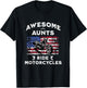 Motorcycle Auntie, Aunt Who Rides Motorcycles T-Shirt - T-Shirt | Black