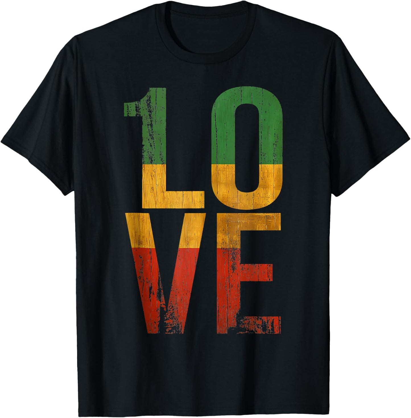 Roots Rock Reggae 1 Love T-Shirt - T-Shirt | Black