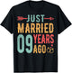 Just Married 9 Years Ago - 9th Wedding Anniversary Couple T-Shirt - T-Shirt | Black