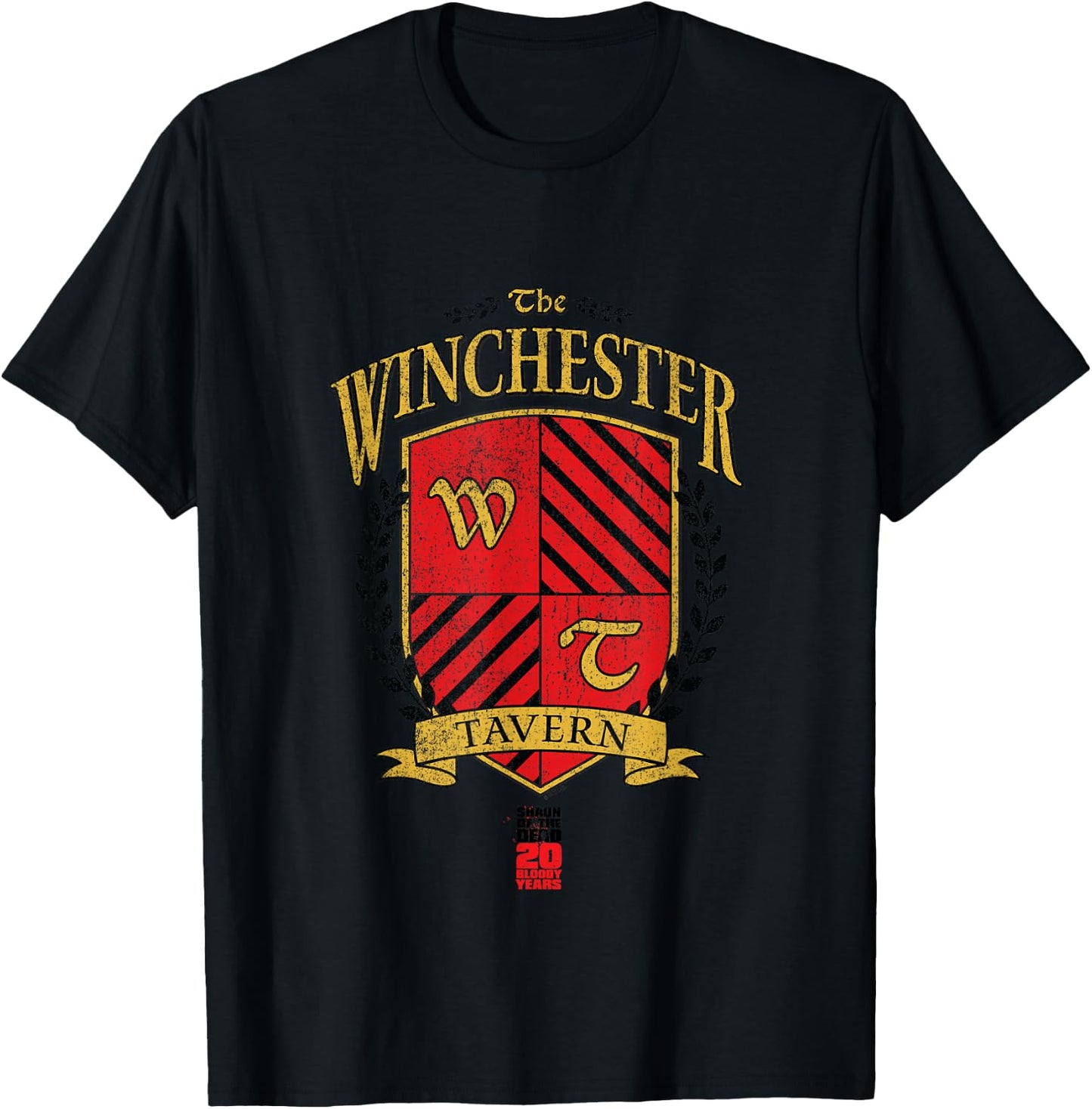 Shaun of The Dead Winchester Tavern Officially Licensed T-Shirt - T-Shirt | Black