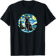Black Labrador Retriever Lab - Van Gogh Starry Night Style T-Shirt - T-Shirt | Black