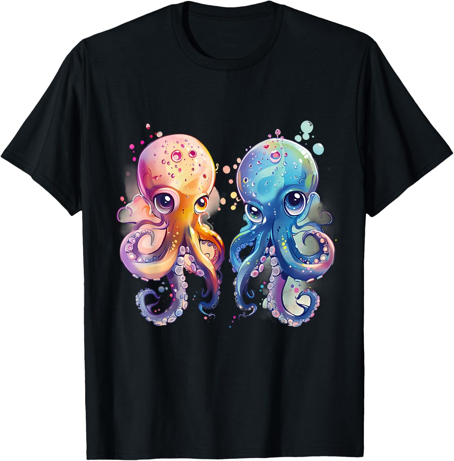 Octopus Sea Creature Artwork Sea Ocean Octopus Cthulhu T-Shirt - T-Shirt | Black