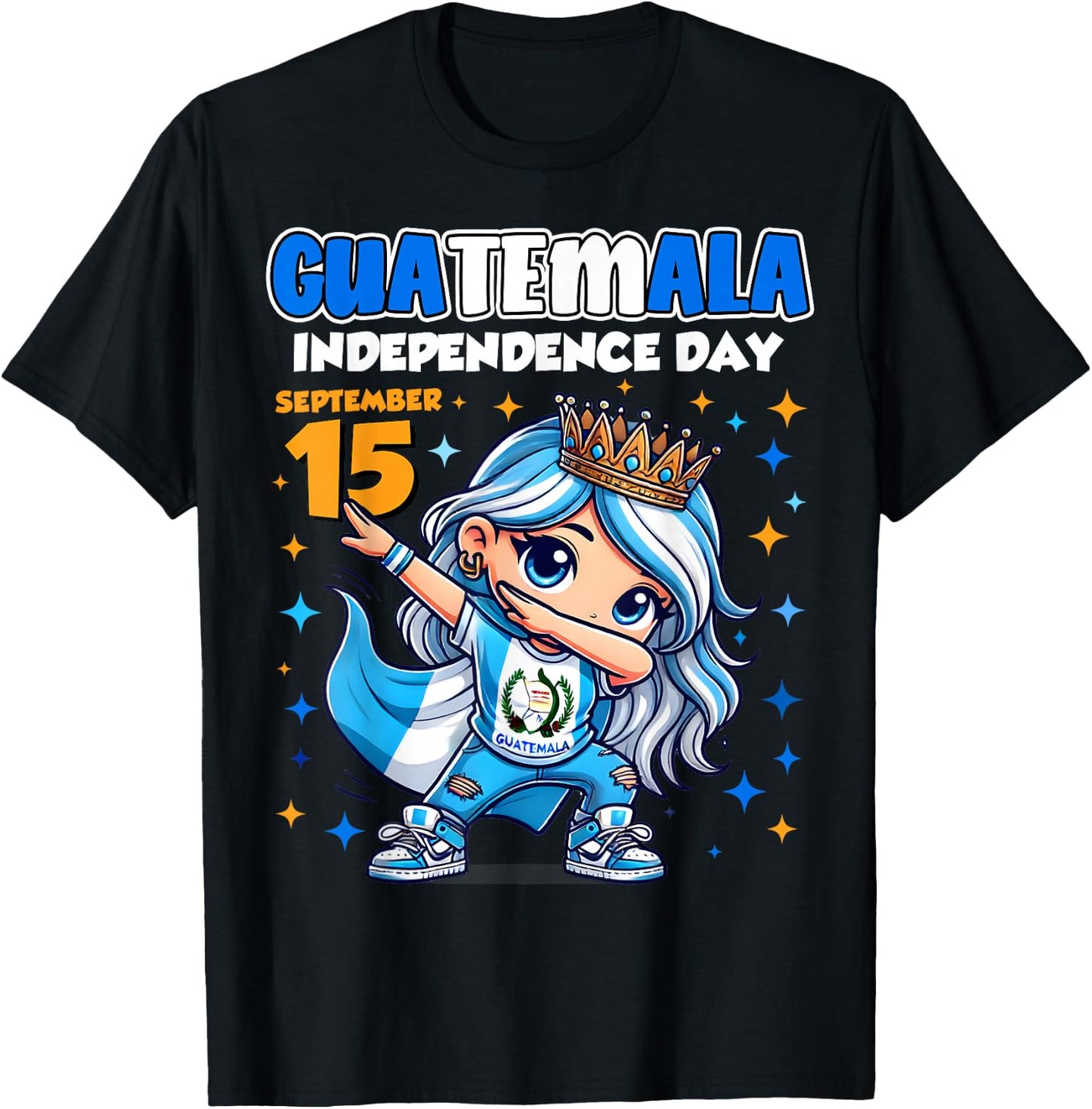 Guatemala Independence Day September 15 Celebration girls T-Shirt - T-Shirt | Black