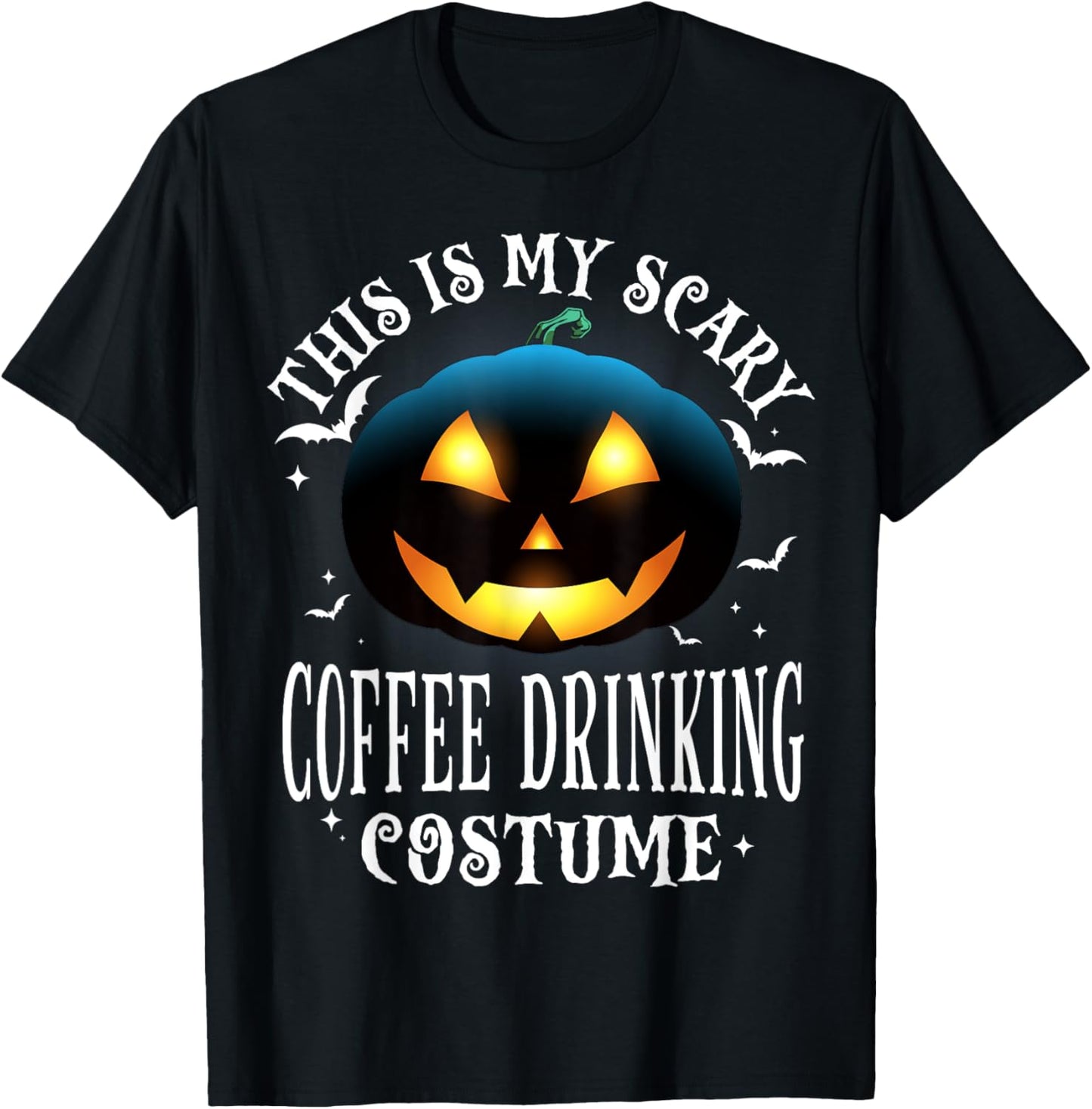 Coffee Drinking Halloween Matching Pajama Costume T-Shirt - T-Shirt | Black