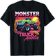Monster Truck Auntie Matching Family Monster Truck Aunt T-Shirt - T-Shirt | Black