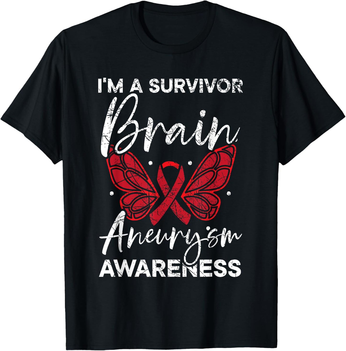 Brain Aneurysm Survivor Medical Condition Aneurysm Awareness T-Shirt - T-Shirt | Black