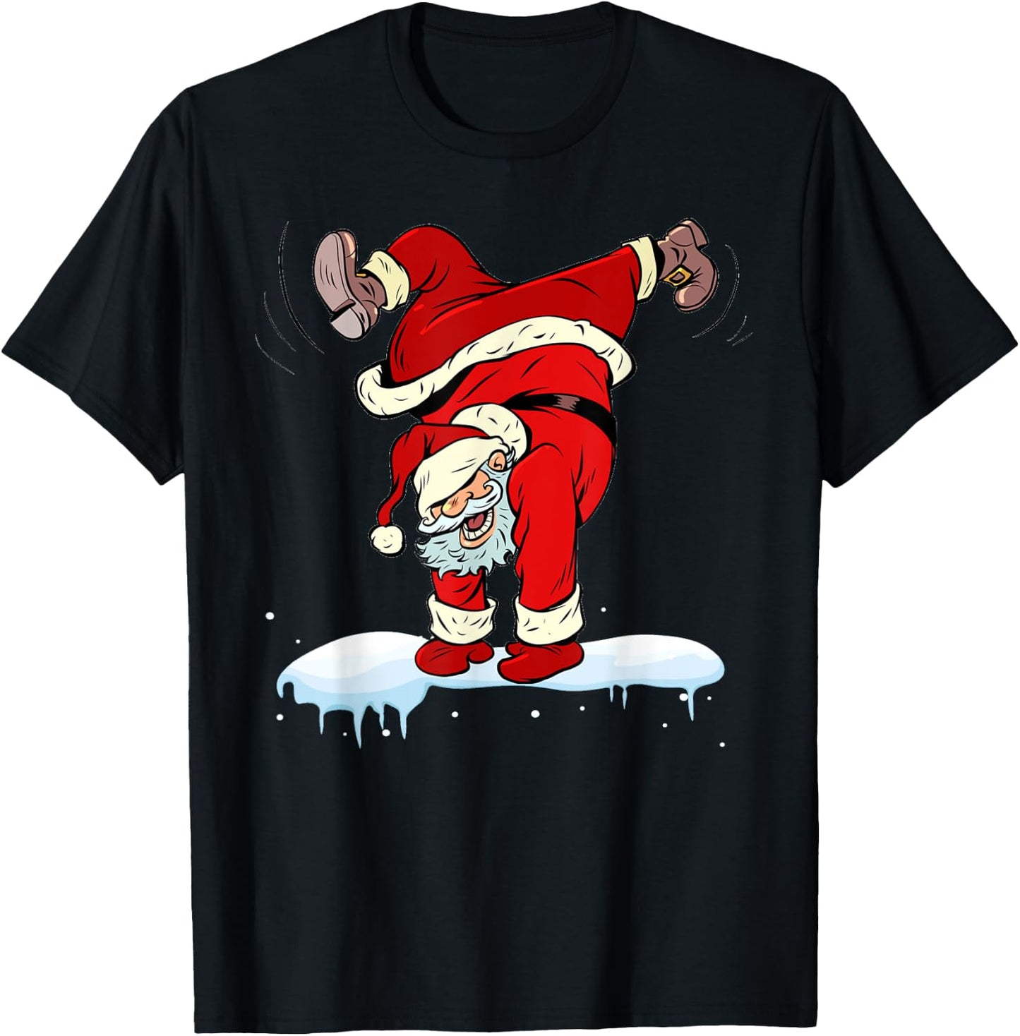 Dancing Hip Hop Santa Claus Xmas Christmas Party T-Shirt - T-Shirt | Black