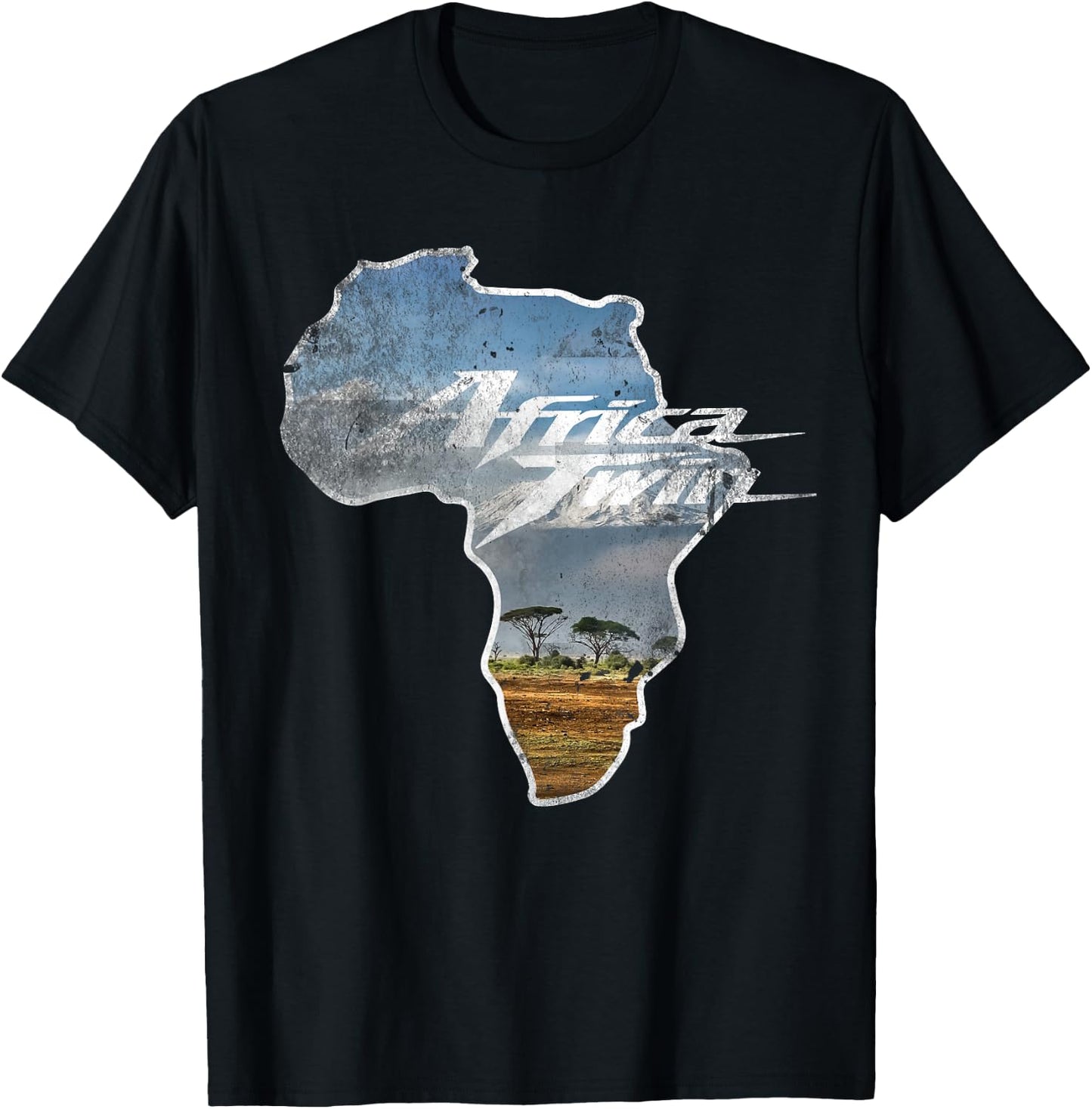 Africa Touring Twin Motorcycle Natural Off-Road Bike T-Shirt - T-Shirt | Black