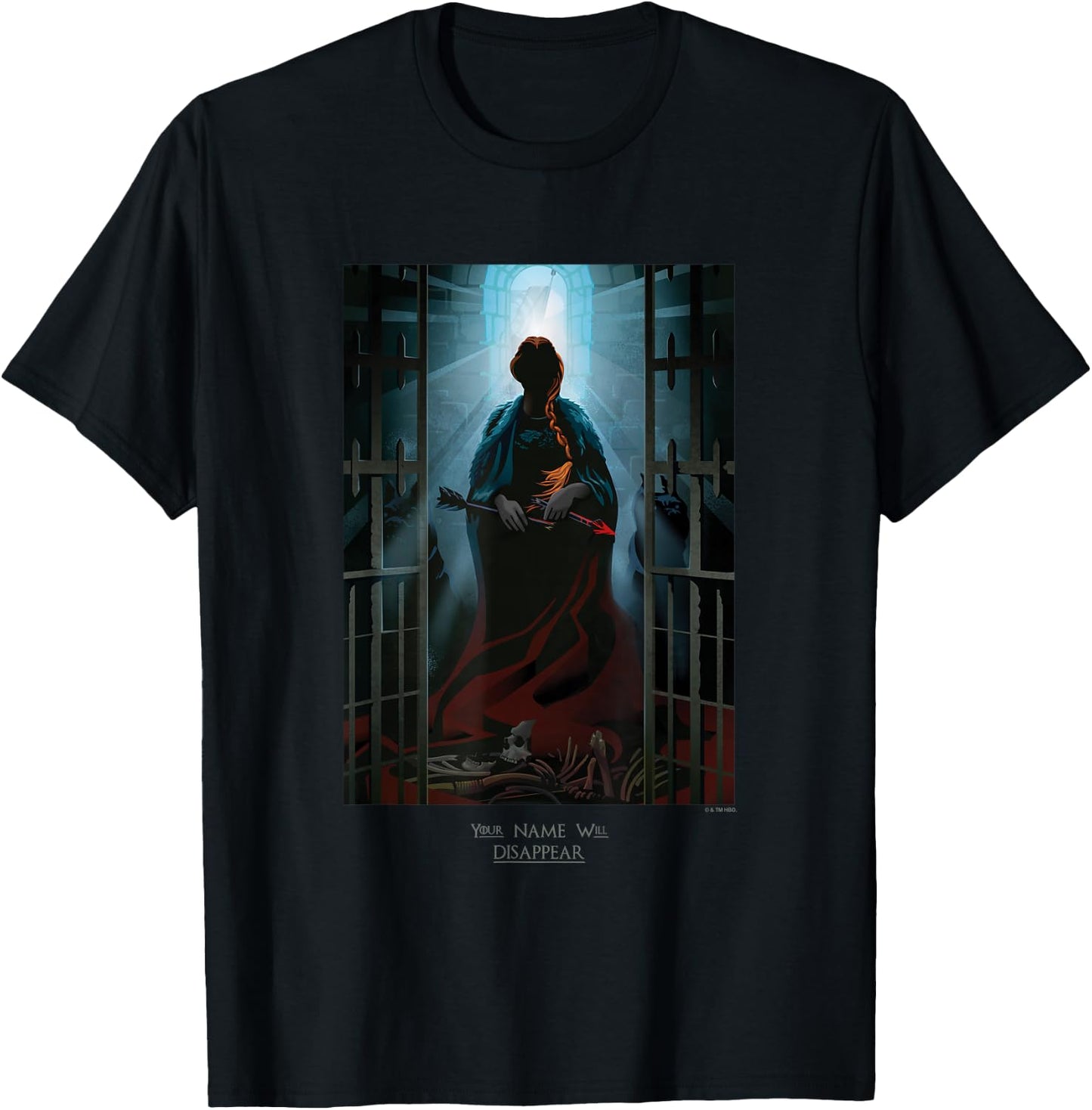 Game Of Thrones Sansa Stark Your Name Wil Disappear Poster T-Shirt - T-Shirt | Black